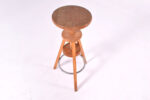 Oak and Chrome Metal Stool (04131/0A) - Image 3