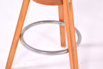 Oak and Chrome Metal Stool (04131/0A) - Image 4