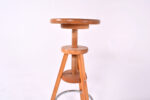 Oak and Chrome Metal Stool (04131/0A) - Image 5
