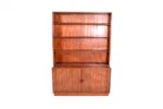 oak bookcase with tambour doors - 1