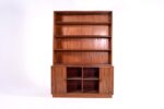 oak bookcase with tambour doors - 4