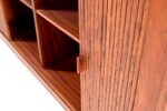 oak bookcase with tambour doors - 6