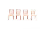 Italian Teak and Faux Leather Dining Chairs (06405/10T)