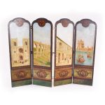 Biombo Português Pintado à Mão, Década de 1850 (04371/04)